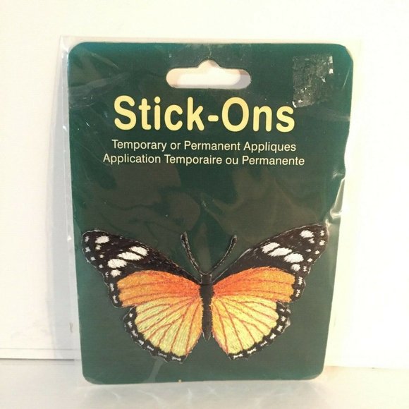 Monarch Butterfly temporary or permanent patch iron-on patch badge applique - Picture 1 of 3